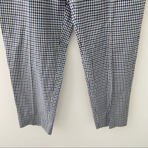 Etro Navy Gingham Check Pants 54 US 34 - Picture 7 of 8